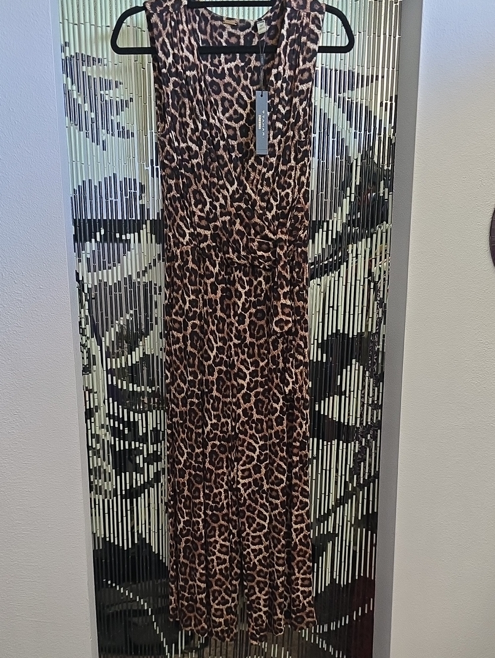 NWT Tahari Sleeveless Leopard Print Jumpsuit - Brown & Black